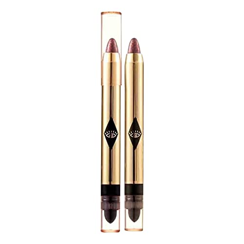 NPKGVia High -marca -texto de marca d'água Lápis cosmético Glitter Shadow Pen da sobrancelha Lápis de cor fácil de usar batom