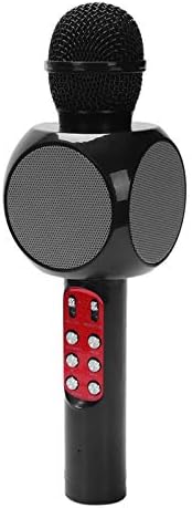 Uxzdx Hot-KTV Speaker Mini Home Mic Microfone Flash Flash LED Microfone portátil leve para celular para celular