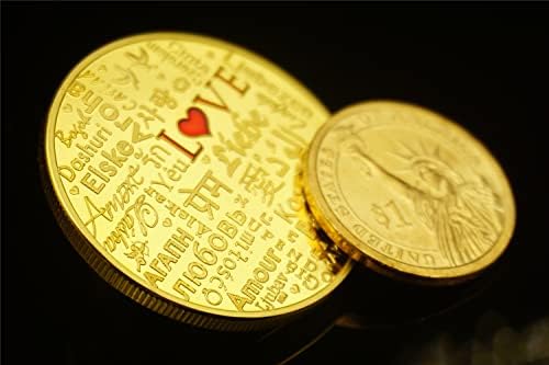 Amante Presente Gold Coin Fun Coin Sentimental Love Coin Comemorativo Coin Lucky Gold Coin