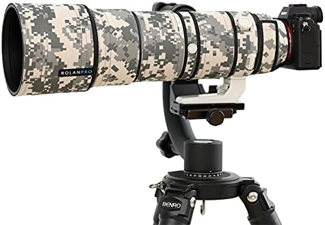 Rolanpro impermeável Tampa de lente de camuflagem de camuflagem para Sony Fe 200-600mm F5.6-6.3 G OSS Lens Protetive Case Guns Rous-