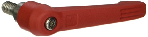 KIPP 06611-2A384X15 FIBERGLASS MULHADE DE PLÁSTICO/AÇO ATELA reforçado com fibra de fibra, 5/16-18 rosca externa, estilo Novo-Grip , componentes inoxidáveis, polegada, 15 mm de parafuso, tamanho 2, tráfego vermelho