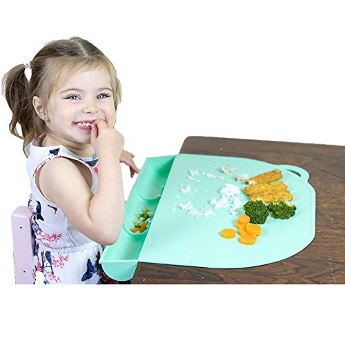 Comida Catching Baby Placemat com sucção - Placemats de silicone cinza para ascentos para crianças e crianças pequenas - refeições