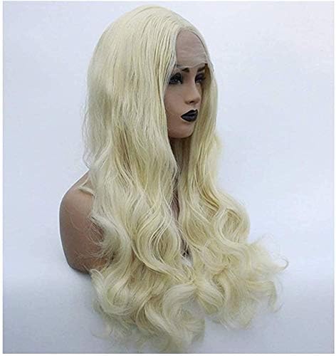 Peruca de substituição de cabelo xzgden, renda frontal com fibra química da peruca europeia e americana peruca de gancho de mão grande onda pode ser quente tingido de alta temperatura qi liu haili moda wig tampa, pastel wavy peruca