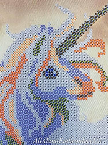 Kit de ponto cruz de miçangas Baby Unicorn Bead Bead Handcraft tapeçaria kit de cavalo decoração de berçário de berçário de bordado bordado de bordado de beadpoint