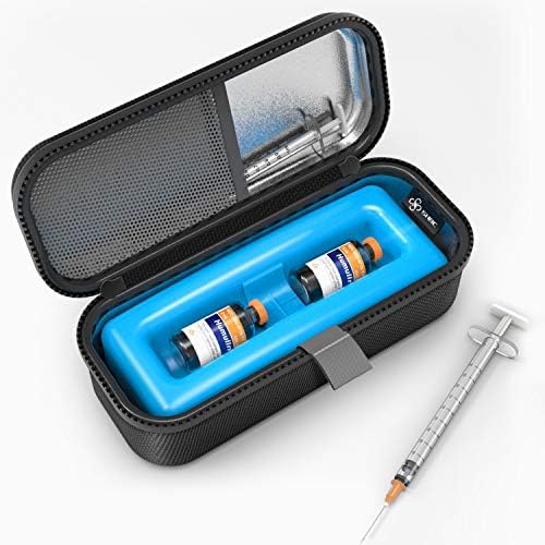 SHBC Medical Cooler Insulin frase transportando protetor de caixa de viagem para diabético com um pacote de gelo preto