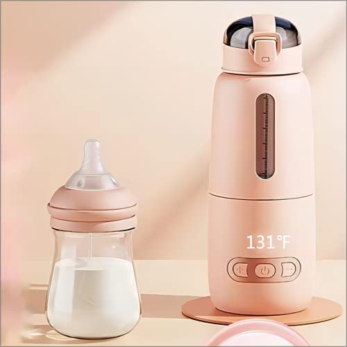 Takyyds Smart Portable Milk Menor, aquecedor de garrafa USB recarregável para leite materno e fórmula, mais quente de água portátil,