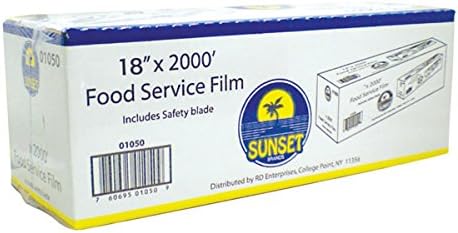 Sunset Food Service plástico filme - 18 x 2000 ' - inclui lâmina de segurança
