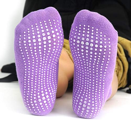 Aminson Grip Ankle Socks - Crianças meninos meninas anti -Skid Slip Slipper Socks -6/12 Pars