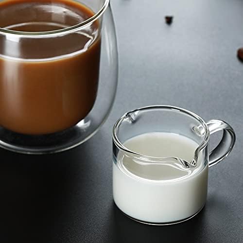 90 ml de jarros de leite de boca dupla, xícara de café com leite de vidro pequeno, caneca de café expresso, xícara de compartilhamento
