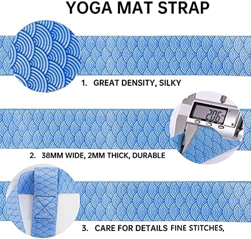Gaitwin Yoga Mat carregando alça, tiras de esteira de suporte de fatch ajustável, coleira durável da banda de exercícios para ioga,