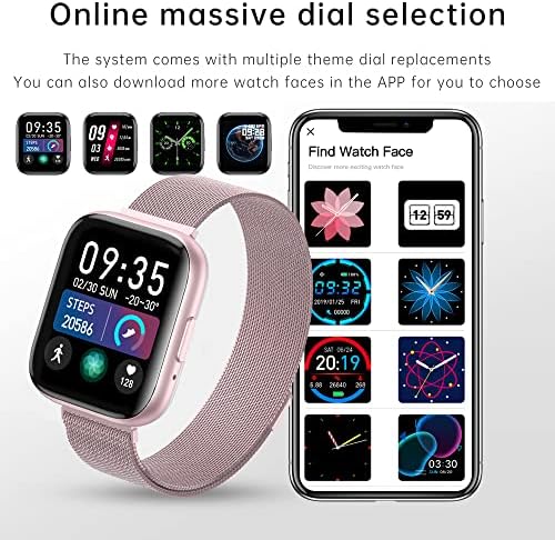 Ebakin Smart Watch Rastreador de fitness 1.54 '' com IPX5 Imper impermeável, pressão arterial da freqüência cardíaca/monitor de oxigênio,