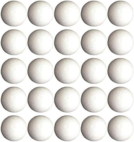 Kesyoo 25pcs bolas de espuma branca 7cm/3 polegadas decoração de casamento diy modelando artesanato artesanato poliestireno sólido bolas de espuma redonda esferas redondas