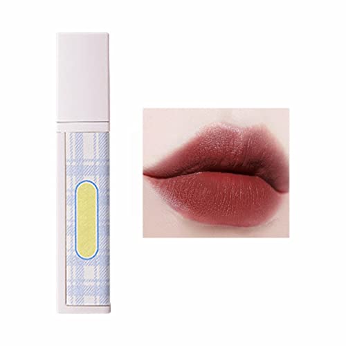 Guolarizi Pequeno Lattice Lip Glaze Velvet Fog Surface Impermeável e não é fácil de desbotamento do brilho labial para adolescentes para adolescentes