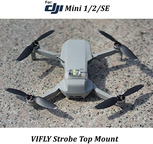 Vifly Strobe Mount for DJI Mini 2, DJI Mini SE e Mavic Mini, 5 conjuntos, incluindo 1 suporte dianteiro, montagem-esquerda, 1 suporte