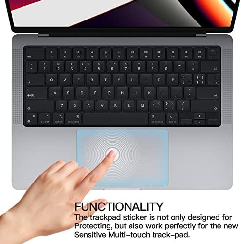 Protetor de trackpad Capa compatível com a pele com MacBook Pro 16 polegadas Modelo A2485, Anti-Scratch e Touch Clear Touch