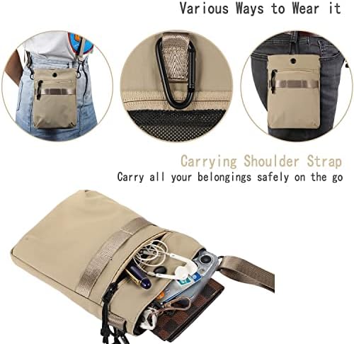 Caixa de proteção telefônica Multifuncional Carregar bolsa de cinto de cinto Bolsa de corpo crossbody W Clipe, caixa de proteção