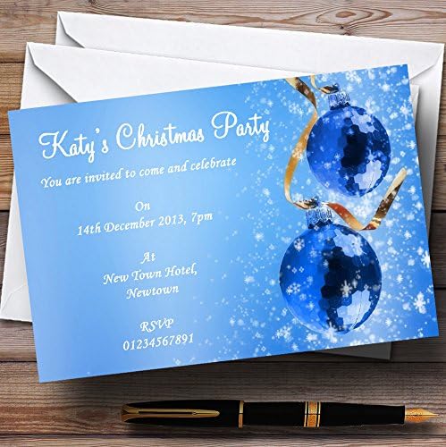 O card zoo azul de natal de natal de natal/ano novo/convites para festas de férias