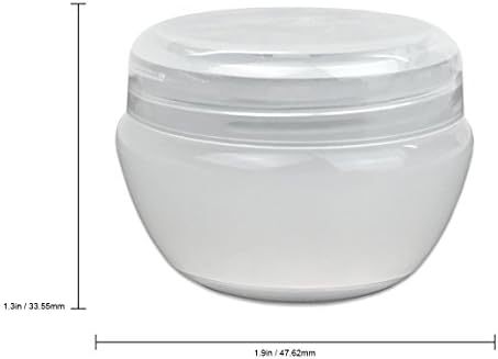 Beauticom 20g/20ml White Fosted Recurter Jars com revestimento interno para esfoliantes, óleos, pomadas, cremes, loções, cosméticos de maquiagem, acessórios para unhas, Ajuda de beleza
