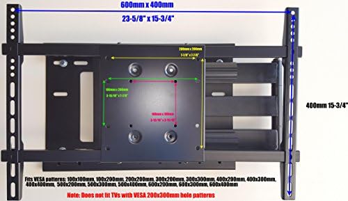 O suporte de parede da Mount Store TV para Vizio M492I-B2 49 polegadas 1080p Smart LED TV VESA 300x300mm Extensão máxima