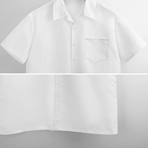 Corujas fofas de botão de manga curta casual para baixo camisa de camisa de camisa praia de praia para homens