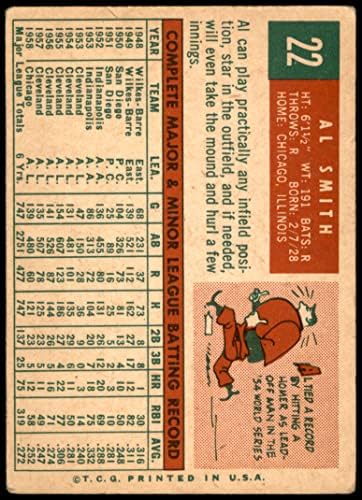 1959 Topps # 22 Al Smith Chicago White Sox Good White Sox