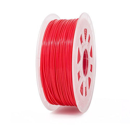 Gizmo Dorks 1,75 mm PLA Filamento 1kg / 2,2 lb para impressoras 3D Reacicação de luz preta, vermelho fluorescente