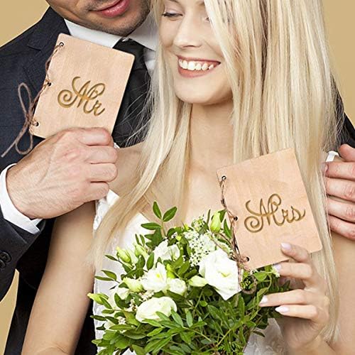 Pretyzoom 4pcs Vow de casamento Livro Mr e Sra. Bride noivo Vows Vow Casamento Caderno Creative Sturdy Kraft Paper Manual