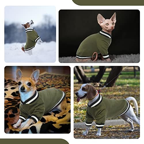 Suéter de pulôver de cachorro Fuamey, cachorro Casaco de inverno Caso frio roupas de cachorro casaco de cachorro quente