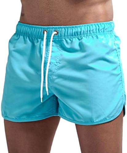 Men touch shorts confortável sólido sólido rápido esportes esportes de tração de verão de verão shorts de natação de praia com