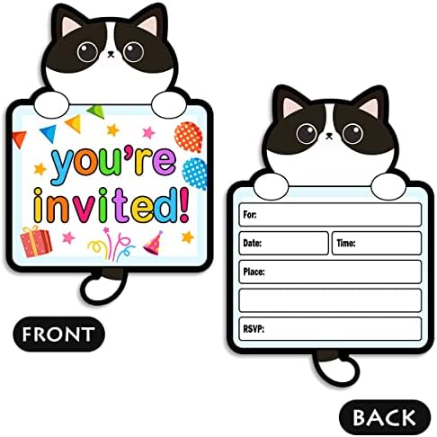 Cats Kids Birthday ou Slumber Party Invitations, convites para chá de bebê, Kitty Sowoves tem como meninos ou meninas,