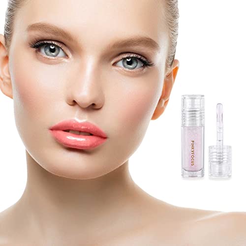 Ioeufe Batom para mulheres 2,8 ml de óleos labiais cristalos brilho claro Lip Lip Gloss pequeno hidratante de lábios leves transparentes