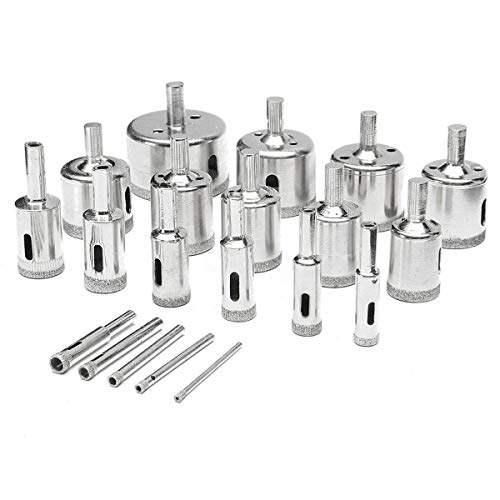 1pcs Bits de broca de diamante para cerâmica, broca de vidro Biços de broca, broca de vidro, mármore, pedra em granito, vasos, telhas,