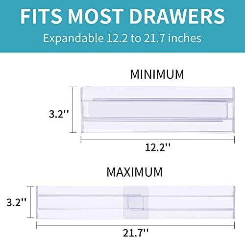 Divisores de gavetas VtopMart 8pack e caixas de armazenamento de 6pack com tampas