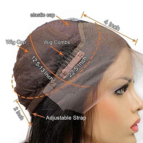 Raízes de cabelo castanho ombre ombre lateral lateral lateral parte corporal onda de cabelos humanos perucas 13 × 4 perucas dianteiras