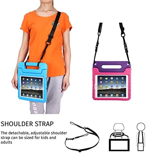 Alça de ombro HDE para estojo de iPad à prova de choque - Compatível com cinta de transporte ajustável com todas