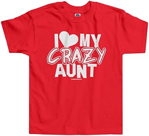 Threadrock meninos 'eu amo minha t-shirt de tia louca de tia/criança