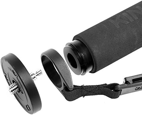 Kingjoy MP Series 4-Seção ajustável com mini base de tripé, câmera foto monopod para camcorders de DSLR, compacto, preto