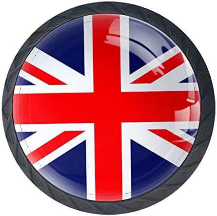 IdealIy Union Jack Sinalizador Drawer Pull Handle Decoração de móveis para cabine de cozinha penteadeira