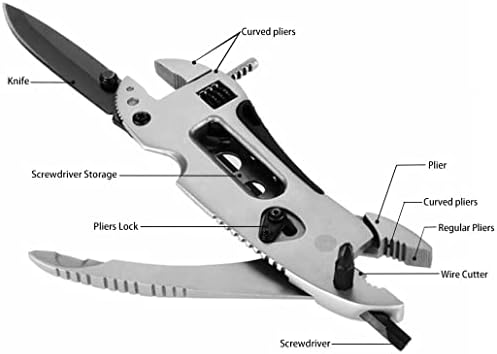 Alicate multifuncional dobrável, ferramentas multifuncionais, chaves multiuso, equipamentos de acampamento, ferramentas