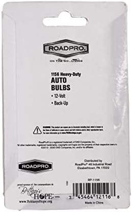 Roadpro RP -1156 Clear #1156 Bulbos de substituição pesados ​​Bulbos de carro Bulbos reversos Lâmpadas de backup transparente - pacote de 2