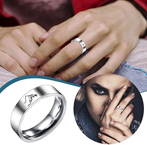 2023 Novo anel de aço de titânio simples de titânio desenho animado feminino anel de jóias fofas anéis de animais