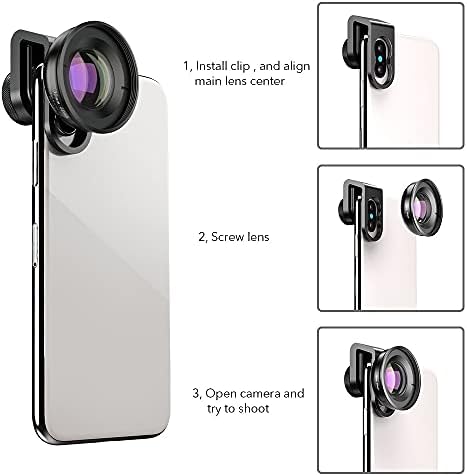 BHVXW Optic 30mm-80mm Macro Lente Lente Câmera de Câmera Super Macro Lentes para Smartphones