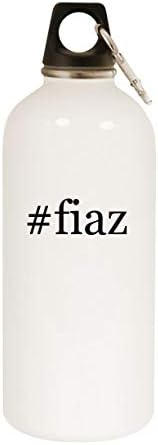 Produtos de molandra fiaz - 20oz hashtag garrafa de água branca de aço inoxidável com moçante, branco