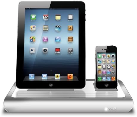 ISOUND Power View Pro s Charge e View Dock com 2 Apple 30 pinos Carga para iPad 1 2 e 3, todos os iPhones, todos os toques do iPod e mais