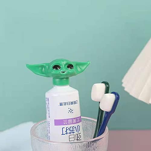 Baby Yoda Toothast Tube Squeezer, pasta de dente dispensador de carrinho de dente de desenho de desenho animado