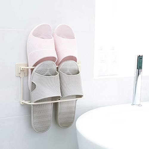 Zhyh Sapato montado na parede Rack de sapatos dobráveis ​​cabelos de chinelos de drenagem Sapato de prateleira de prateleira de armazenamento Banheiro Organizar o quarto do banheiro