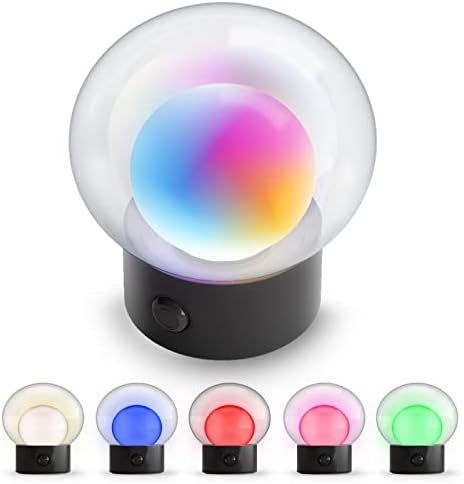 Próxima lâmpada de bateria recarregável de brilho, lâmpada de toque sem fio com 10 modos de cores, brilho de mesa de cabeceira