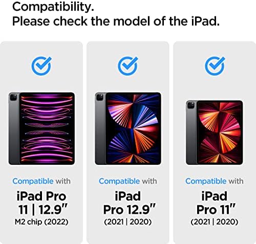 Protetor de tela da lente da câmera Spigen projetada para iPad Pro 11 polegadas M2 / iPad Pro 12,9 polegadas M2 / iPad Pro 11 polegadas e 12,9 polegadas [Case Individly] [2 pacote]