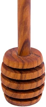 Dipper/garoa de mel de madeira de azeitona - servidor de madeira de madeira - Akwood