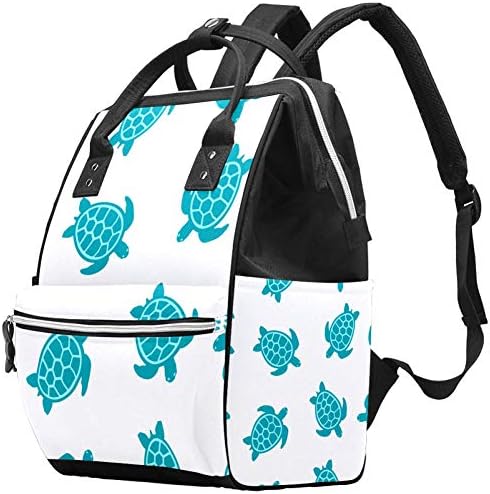 Tartaruga de tartaruga de tartaruga branca fraldas bolsas de bolsas de mochila de múmia de grande capacidade bolsa de enfermagem